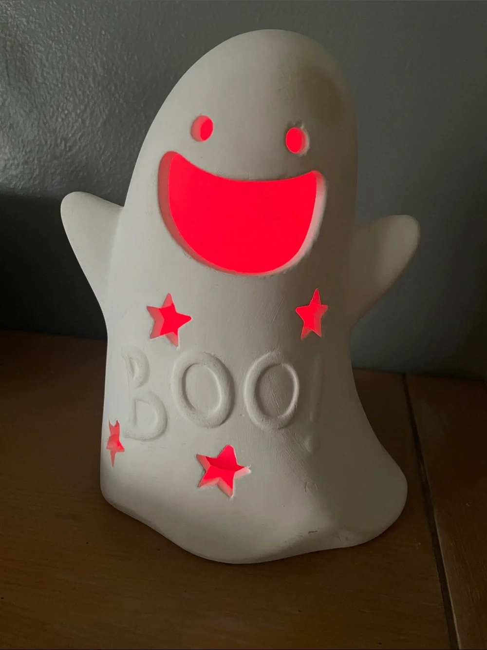 Target White Ceramic Ghost Figurine with 'Boo' Cutouts